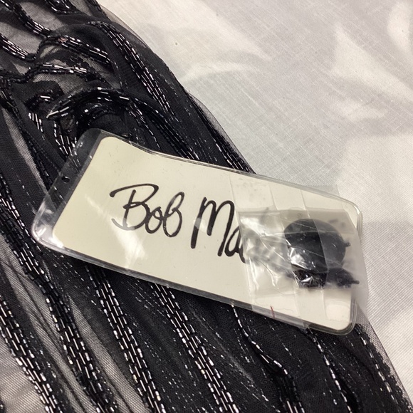 BOB MACKIE.   BLACK BEADED BLOUSE  wow e wow !!!RUNWAY WORTHY 🖤🖤🖤 - Picture 5 of 12